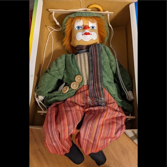 Rare Vintage 1960’s Hand Painted Porcelain Swinging Clowns - Picture 5 of 15